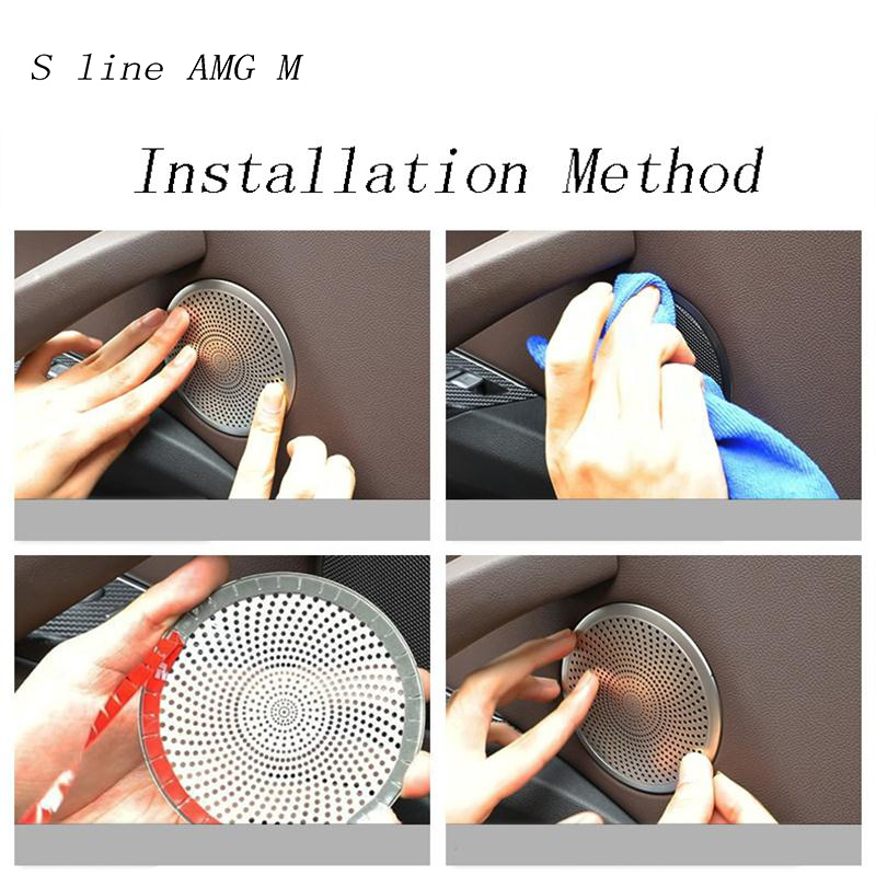 Car styling Audio Speaker Car Door Loudspeaker decoration Trim Cover Stickers For BMW X3 G01 2018 Interior auto Accessories