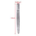 1pc Eyebrow Tweezer with Eyebrow Brush Comb Stainless Steel Eyelashes Extension Tweezers Double Eyelids Pinzette Clip