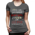 Lucifer T-Shirt Go To Lux With Lucifer T Shirt Short-Sleeve Plus Size Women tshirt White New Fashion Casual Ladies Tee Shirt