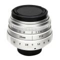 35mm F1.6 C Mount Camera Lens with Adapter Ring for Fujifilm X-E2 / X-E1 / X-Pro1 / X-M1 / X-A2 / X-A1 / X-T1