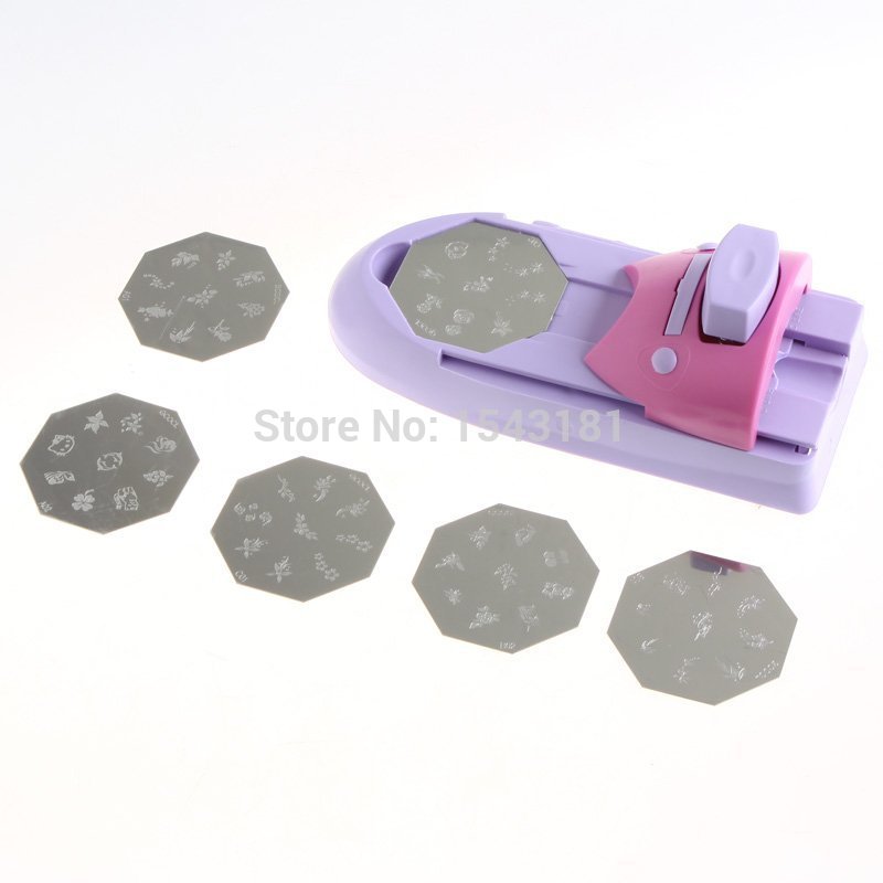 Hot Sale Nail Art Pinter DIY Printing Manicure Machine Nail Drill Nail Printer Stamping Nail Drill Tool with 6 Metal Pattern