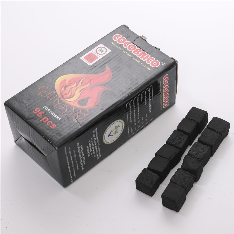 Cocobrico Charcaol 96pcs Quick Light Burn Hookah Shisha Charcoals Coal Touch Silver Chicha Narguile Natural Charcoal For Pipes