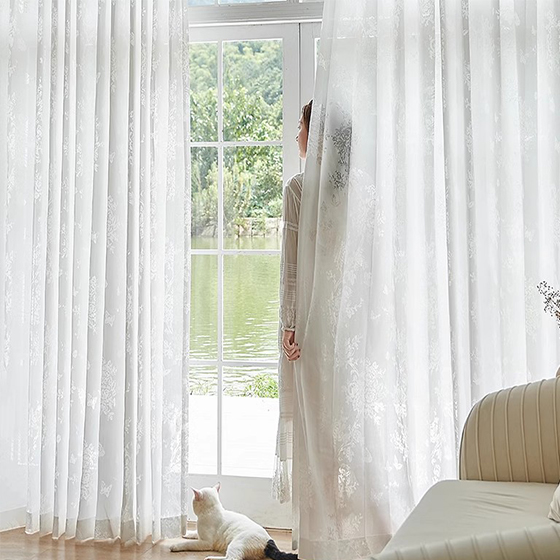Shading Hollow-out Embroidery Curtain