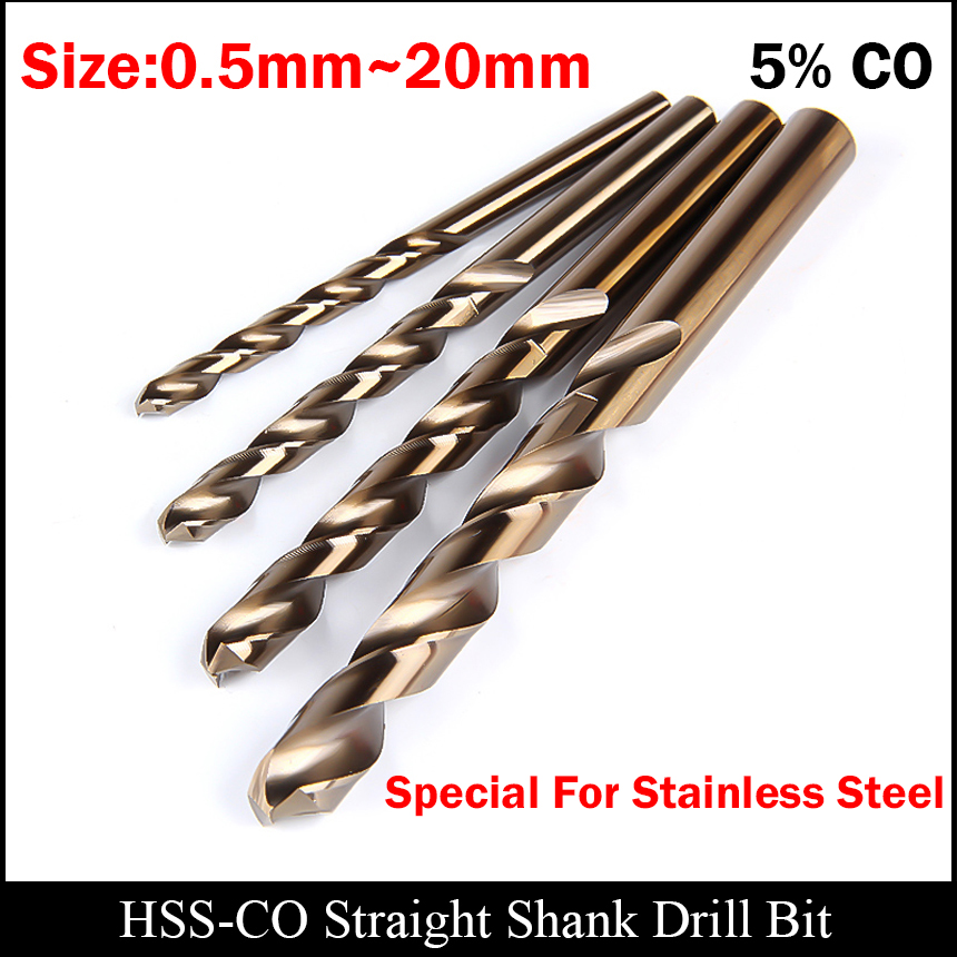 5.6mm 5.7mm 5.8mm 5.9mm 6mm Stainless Steel High Speed Steel Cobalt HSS CO HSS-CO Fully Ground Straight Shank Twist Drill Bit