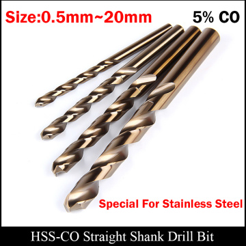 5.6mm 5.7mm 5.8mm 5.9mm 6mm Stainless Steel High Speed Steel Cobalt HSS CO HSS-CO Fully Ground Straight Shank Twist Drill Bit