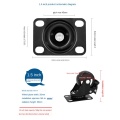 1.6 Inch Dia Heavy Duty 200KG Black Polyurethane Swivel Castor Wheels Trolley Furniture Caster Pack of 4