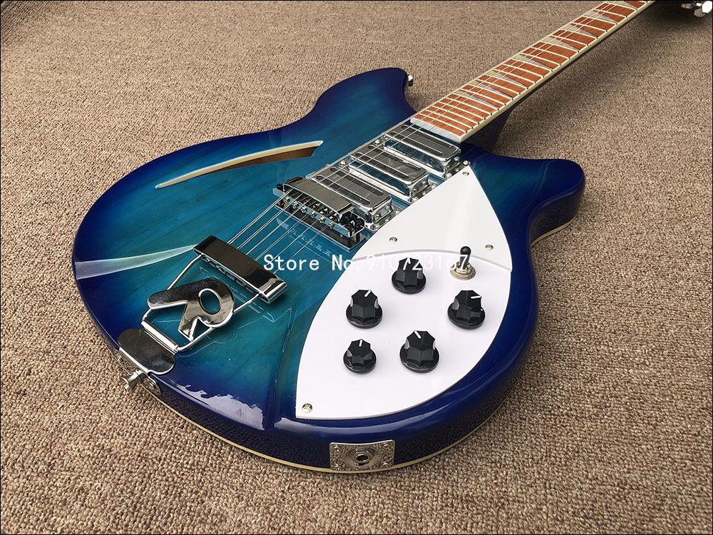 2020 High quality 12 String Electric Guitar,Ricken 360 Blue burst paint Electric Guitar,free shipping