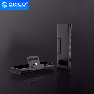 ORICO Type C Docking Station with Phone Stand Charger USB C to HDMI RJ45 USB3.0 HUB for MacBook Samsung HUAWEI Type C USB HUB