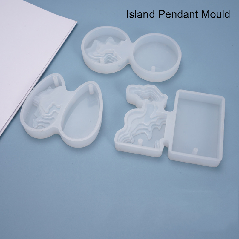 Splice Island Mountains Epoxy Resin Silicone Molds Dried Flower Epoxy Resin Mould Decorative For DIY Pendant Jewelry Making