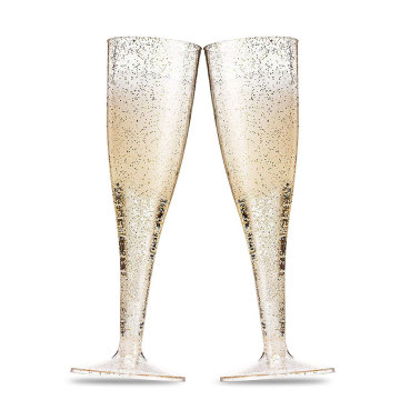 Champagne Flutes Glasses Plastic Wine Glasses Dishwasher-Safe White Acrylic Champagne Glass Transparent Wine Glass