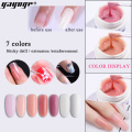 YAYOGE Builder Gel Gel Polish Finger Nail Extension Gel Pink Crystal Camouflage UV Gel Soak Off Jelly Gel Nail Art