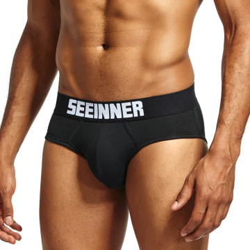 Seeinner Brand Low Waist Sexy Men Underwear Briefs Gay Penis Pouch Mens Bikini Brief Underwear Man Sleepwear Cotton Underpants