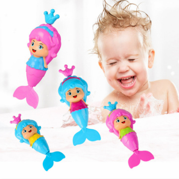 Baby Bath Toys Cute Cartoon Animal Mermaid Clockwork Dabbling Classic Swimming Water Wound Up Chain Bathroom Toy for kids