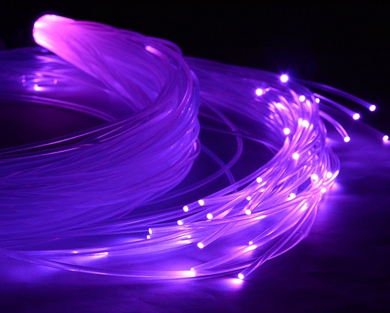 50PCS X 0.75mm diameter X 2meter long promotion end glow PMMA fiber optic cable supper end glow PMMA fiber cable free shipping