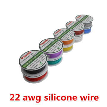 6m 22 AWG Flexible Silicone Wire RC Line Cable OD 1.7mm Line 10 Colors to Select With Spool Tinned Copper Wire Electrical Wire