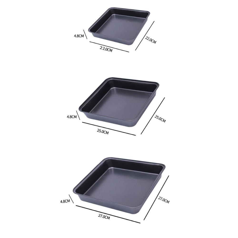 Square Baking Tray Non-stick Carbon Steel Toast Mould Cake Bread Baguette Oven Bakeware Pie Pizza Cake Mold Baking Pan Tools