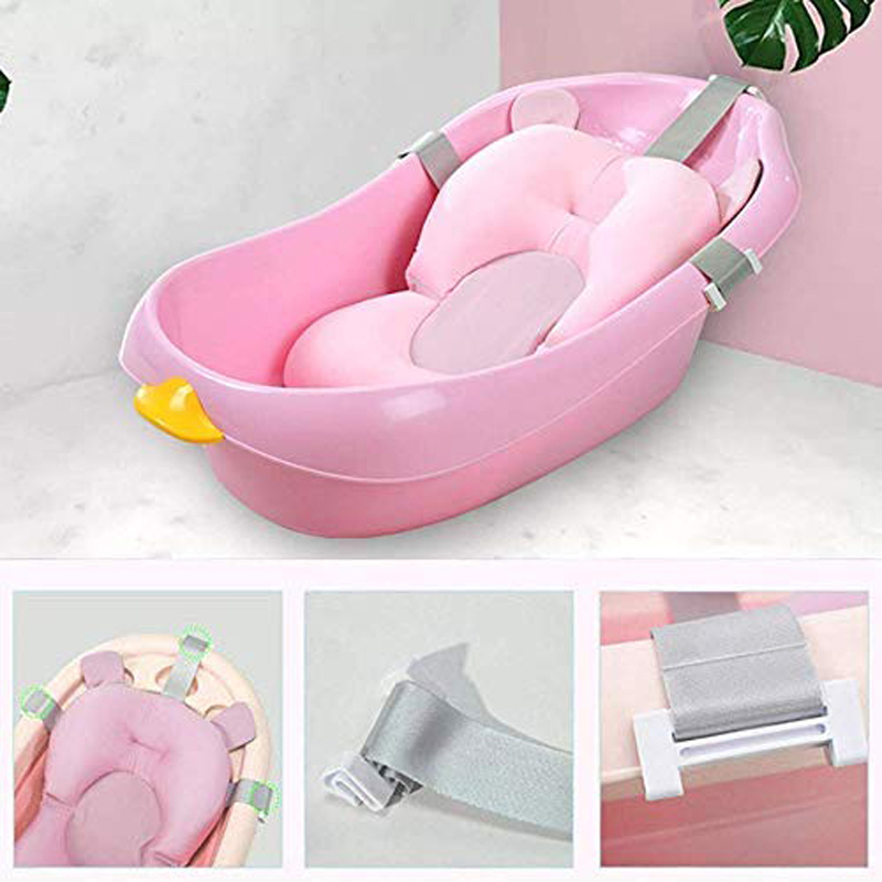 Non-slip Baby Bath Mat Tub Baby Shower Portable Mattress Air Mattress Comfort Pad Cute Wind Newborn Bathroom Safety Products