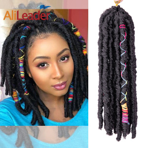 Color Line Faux Locs Ombre Crochet Braid Hair