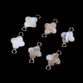 2020 New 1 Natural Shell Pearl Double Hole Connector Diy Beads Accessories For Jewelry Making13*20mm