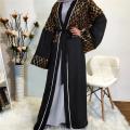 New Muslim Shining Sequin Chiffon Design Islamic Clothing Muslim Women Dresses Cardigan Dubai Abaya Middle East Arab Fashion