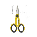 TNI-U TU-527 5.7" Multipurpose Steel Electrician Scissors Shears Cut/Strip Electrical Wire with Wire Cutting Notch