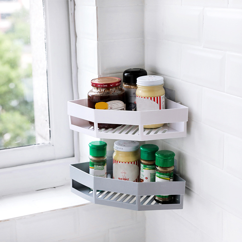 2020 Bathroom Shelf Triangular Rack Bathroom Accessories Storage Organizer For Shampoo Soap Box Cosmetic Organizer Basket Holder