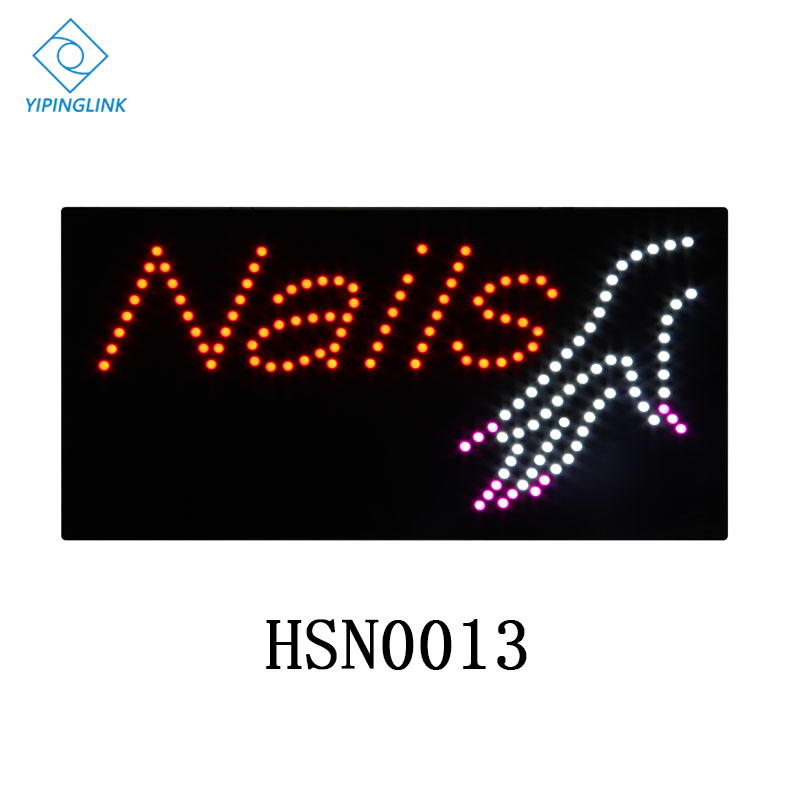 30x60cm high brightness LED nails advertising light board rectangle graphics flashing neon sign lamp commercial to hang indoor