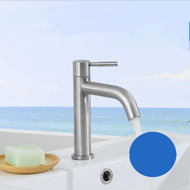 304 stainless steel faucet single cold basin faucet washbasin faucet bathroom basin single hole faucet