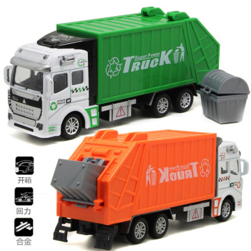 1:32 High Simulation Garbage Truck Model toy cars Clean Car Sanitation Trash Alloy Model car toys for children