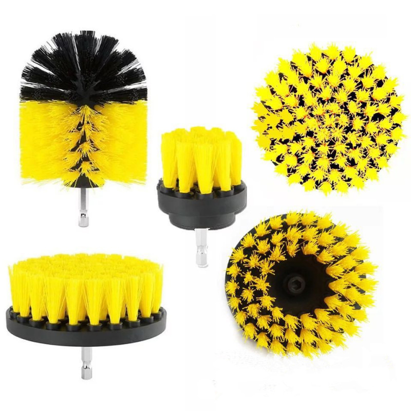 3 pcs Scrubber Brush Drill Brush Clean for Bathroom Surfaces Tub Shower Tile Grout Cordless Scrub Drill Cleaning Kit