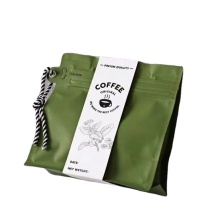 Stand up Zipper Square Flat Bottom coffee Pouch