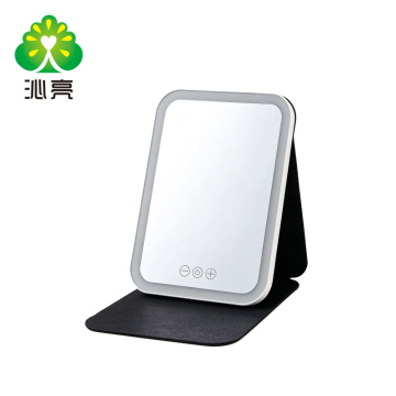 Travel LED Makeup Mirror With Leather Cover