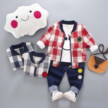 Baby Boys Clothing Set Long Sleeve Spring Autumn Fashion Coat Jacket+T Shirt+pants 3Pcs Newborn Sport Suit Infant Boys Clothes