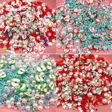 Mix Rhinestone Pearl Polymer Hot Clay Sprinkles for Crafts DIY Making Tiny Cute Plastic Klei Accessories Christmas Decoration