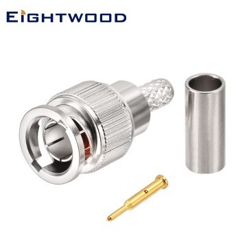 Eightwood Mini BNC 75 Ohm Plug Male Straight RF Coaxial Connector for RG179 Coaxial Cable