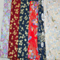 150cm width Japanese kimono fabric flower Sliver gold foil print cotton Fabric Cloth Garments Crafts Accessories BH10-3