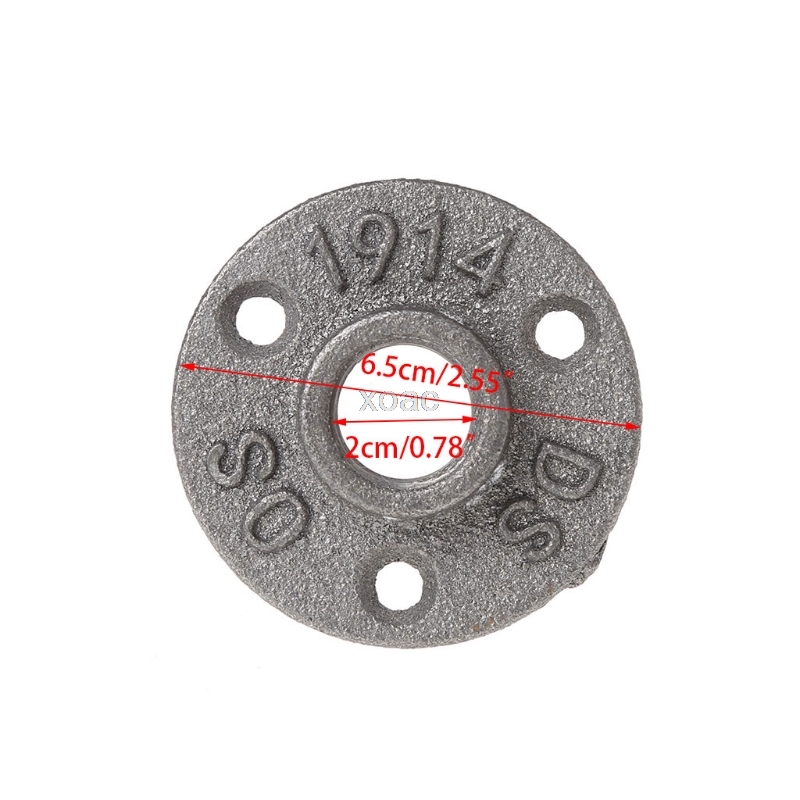 1PC 1/2" Malleable Thread Floor Flange Iron Pipe Fittings Wall Mount Industrial M03 dropship