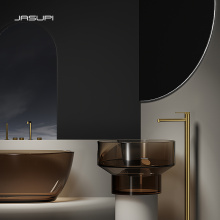 JASUPI high-end shower bathroom countertop mounted bathtub shower faucet with hand spray shower 5-hole bathtub faucet