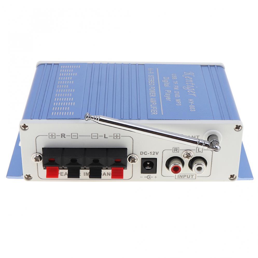 Kentiger DC 12V HI-FI Digital FM Radio Audio Player Car Amplifier FM Radio Stereo Player Support SD / USB / DVD / MP3 Input