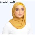 women plain bubble chiffon scarf hijab wrap printe solid color shawls headband muslim hijabs scarves/scarf wholesale 60colors
