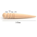 Multi-Size Wood Slicker Leather Solid Wood Round Burnishing Edge for Polished Edge Leather Craft Working Tool