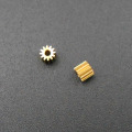 5Pcs 0.2M 12T Brass Gear 0.2 Modulus T=12 Aperture 1mm Tight Fitting 12 Teeth Metal Dia. 2.8MM Spur Gears 2.45mm X 2.8mm *KC001