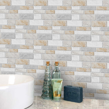 3D self-adhesive brick wall sticker panel room decal stone decoration relief living room kitchen bathroom bedroom home decoratio