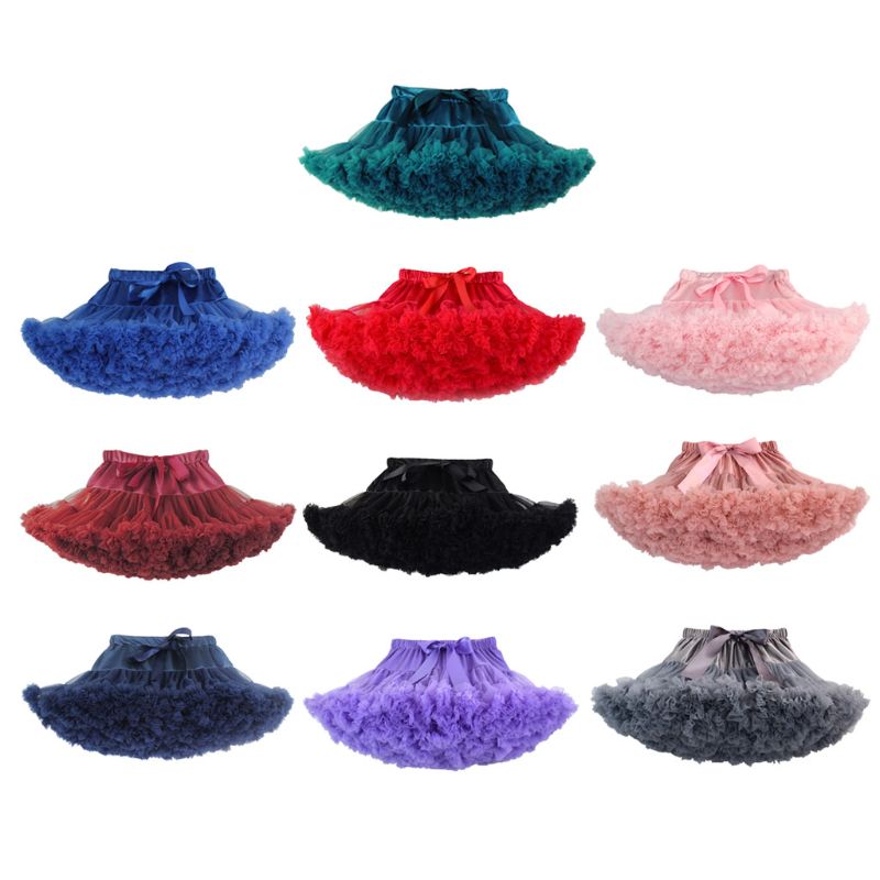 Baby Tutu Skirt Fluffy Children Ballet Kids Pettiskirt Girls Party Dance Skirts XXFE