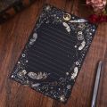 8 Sheets High-end Vintage Bronzing Feather Blessing Letter Paper Pad Writing Office School Supplies