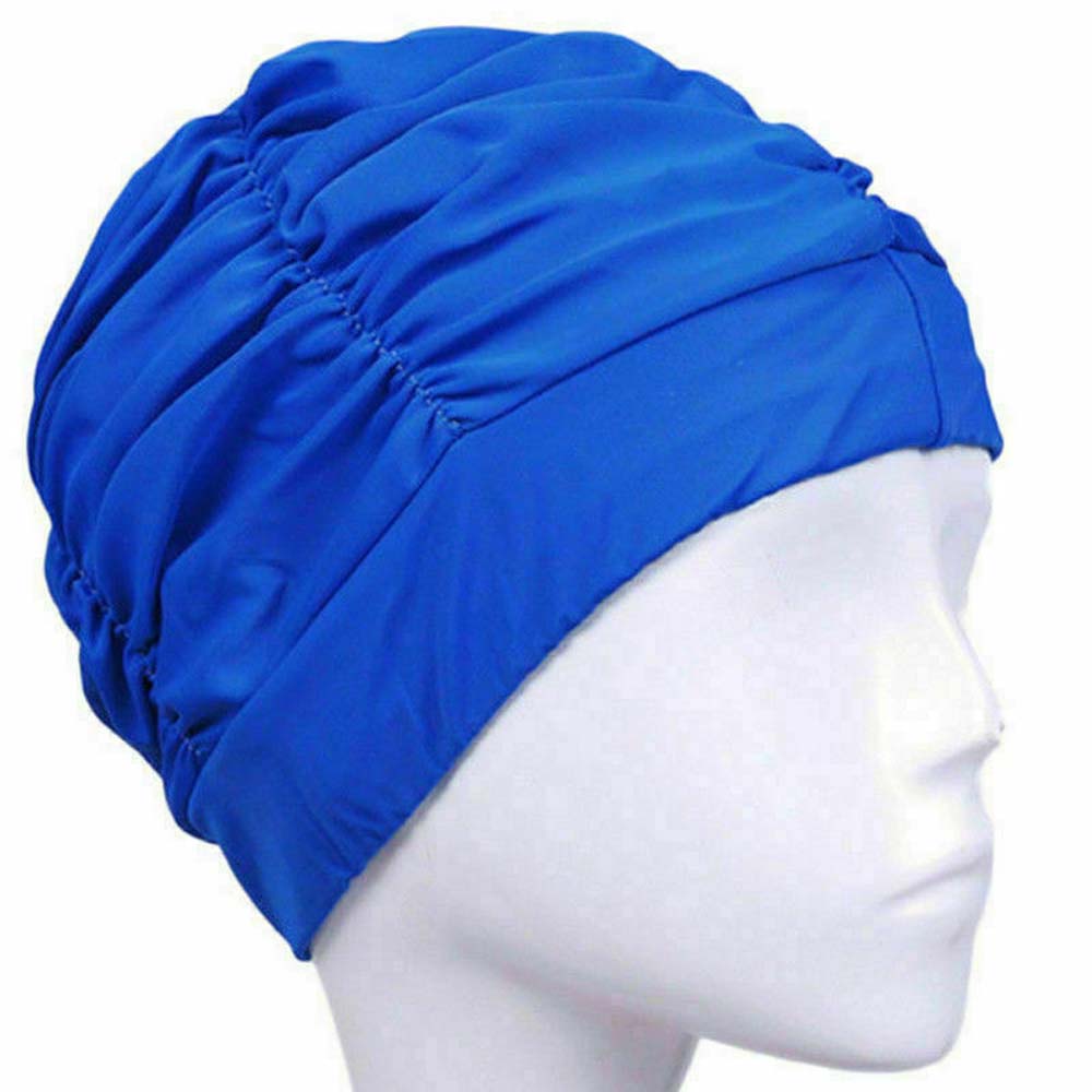 1 Piece of Free Size Swimming Cap Elastic Headband Flower Print Swimming Pool Swimming Cap Long Hair Protection Swimming Cap