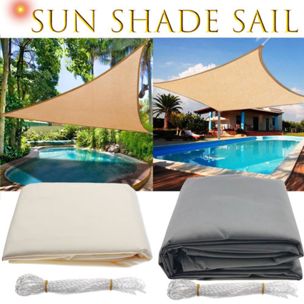 2M/3M/3.6M Waterproof Sun Shade Shelter Sunshade Protection Outdoor Cover Garden Patio Pool Shade Sail Awning Camping 2m/3m/3.6m