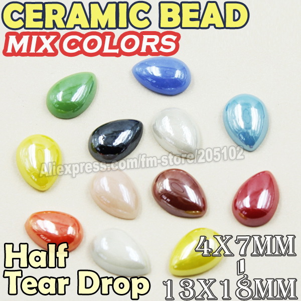 Ceramic Beads Tear Drop Pearls,Mix Colors 4x7 6x8 6x10 8x12 10x14 13X18mm,loose Pear water drop pearl for DIY Nail Art ,case