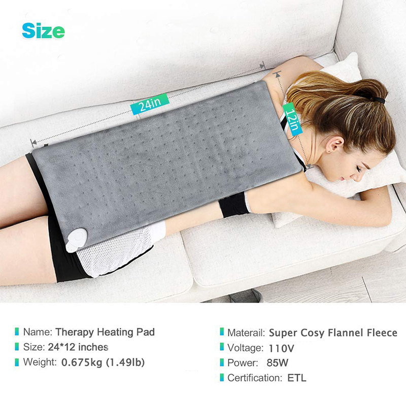 Extra Large 12*24'' 100 - 120V 85W Washable Electric Blanket Heating Pad Auto Shut Off Heat Therapy Warmer Pad US Plug