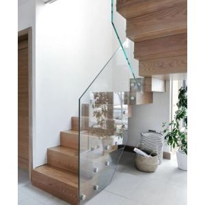 MS2025 Modern stacked wooden treads designed staircase